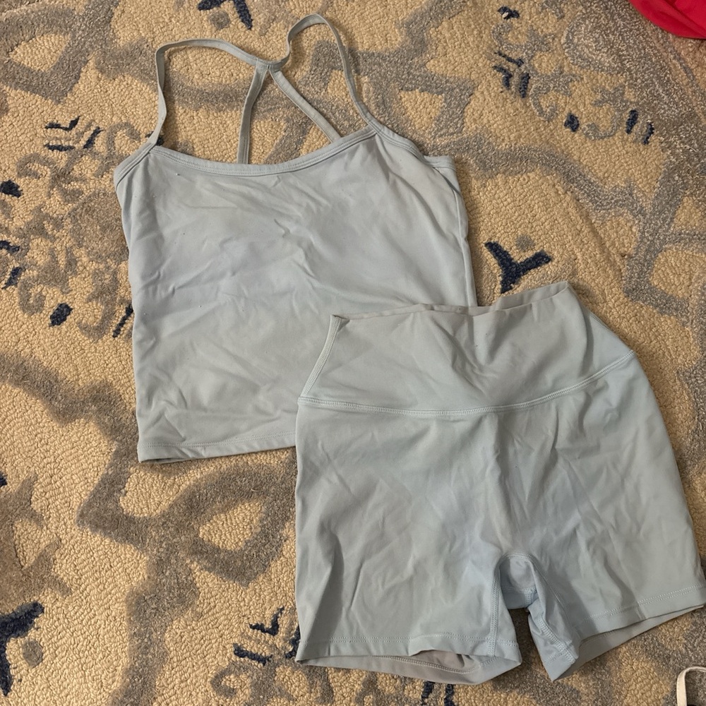 Light Blue Workout Athletic wear Set